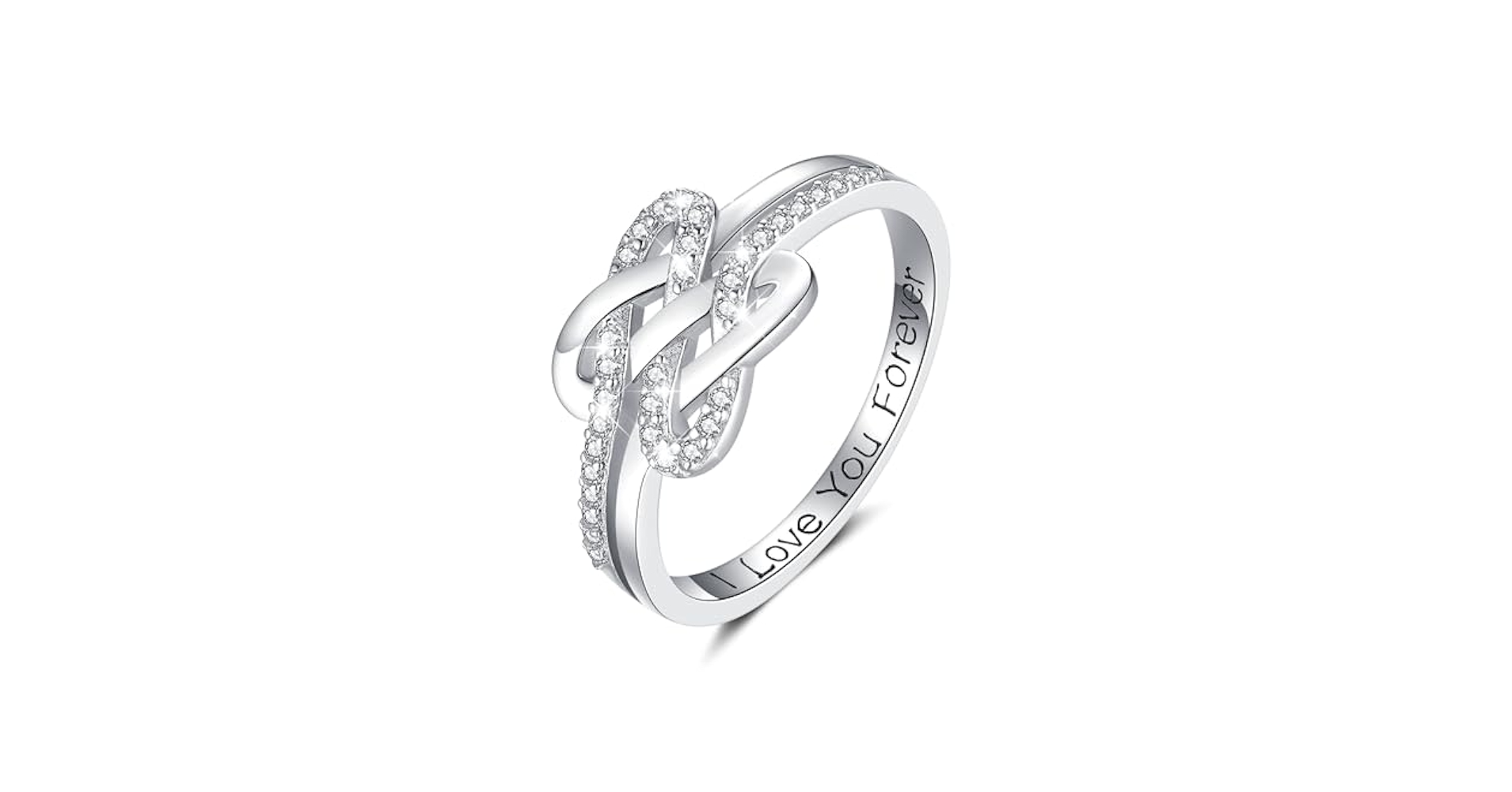 純10金【leah alexandra】 Love Me Knot Ring 永遠の愛 Amazon.com: ZLILIJAN Mother Daughter Rings 925 Sterling